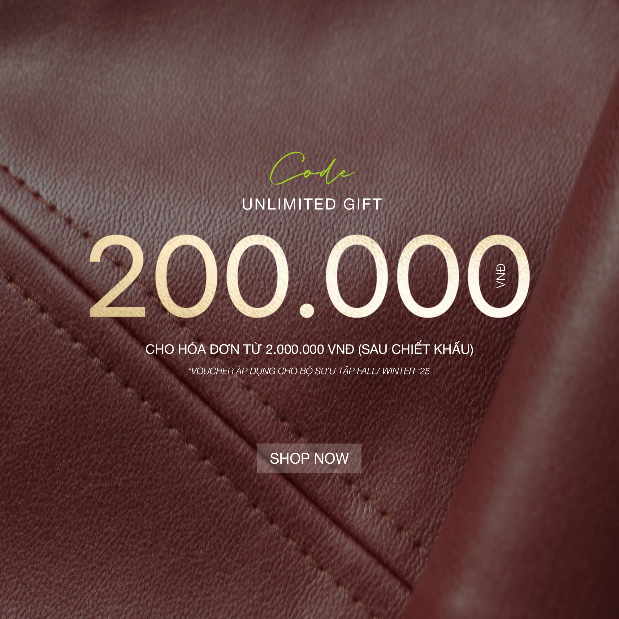 POPUP VUÔNG - UNLIMITED GIFT